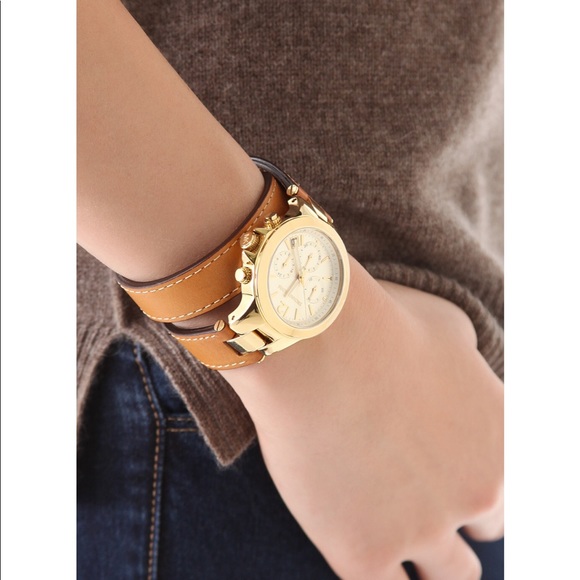 Michael Kors Slim Runway MK2256 Tan Watch - Picture 1 of 5